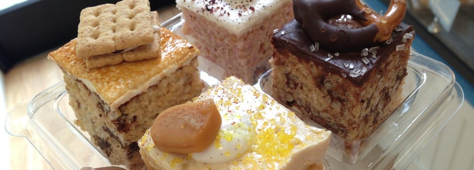 perfect sized rice crispy treats in dozens of salty-sweet flavs!