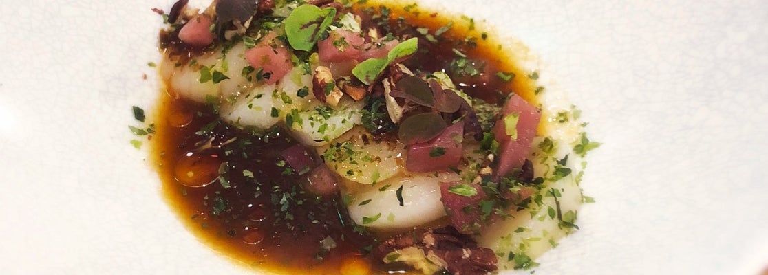 scallops in   delicious ponzu sauce–to die for!