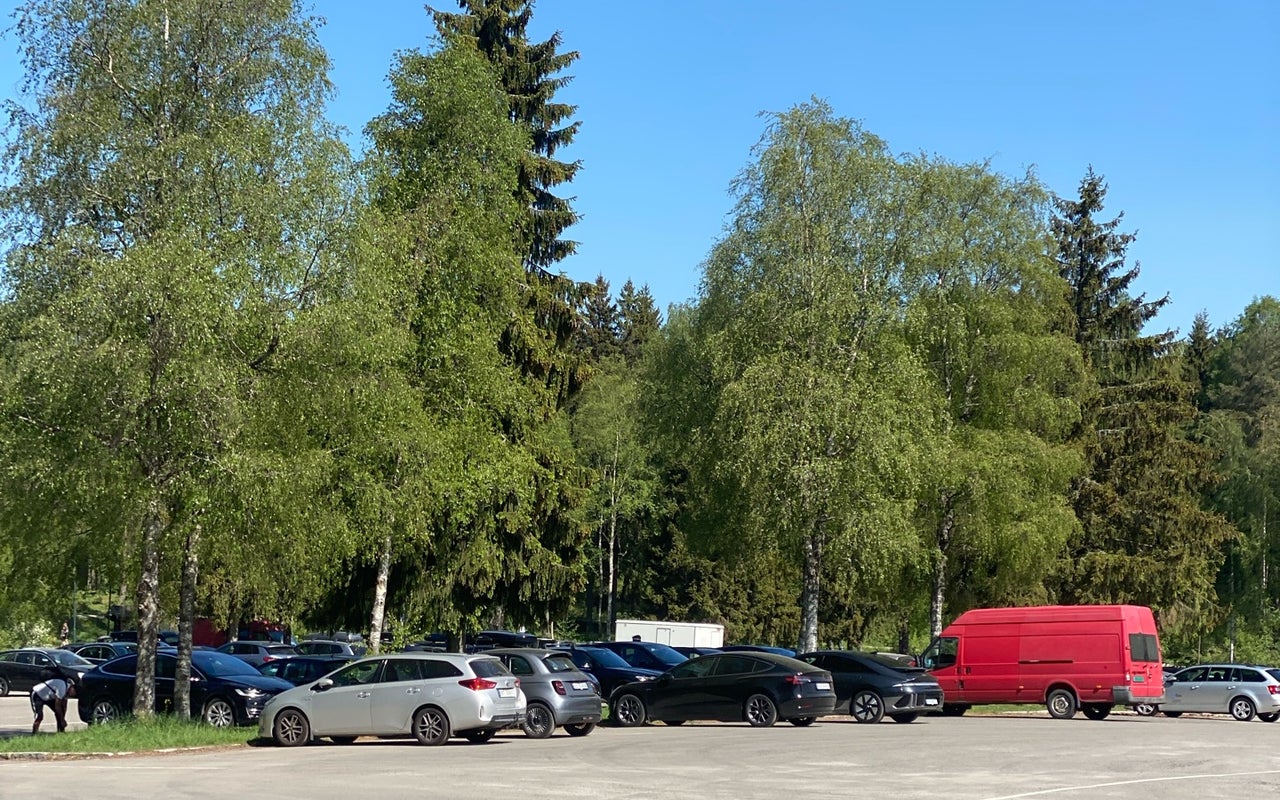 Parkeringsplassen ved Sognsvann