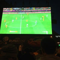 Photo taken at Official Fan Zone of UEFA EURO 2012 by Nadia G. on 6/13/2012