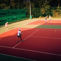 Photo taken at Tennis Courts @ Changi Beach Club by Eugene L. on 9/2/2012