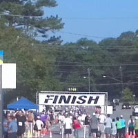 Photo taken at Big Peach 5K Run/Walk for Blood Cancer by Reggie P. on 5/5/2012