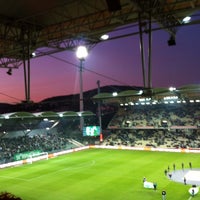 Photo taken at Gerhard Hanappi Stadium by Paul D. on 10/15/2011