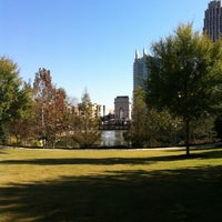 Photo taken at Atlantic Station Pond by Los W. on 10/5/2011
