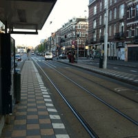 Photo taken at Tramhalte Van Baerlestraat by Edith B. on 4/29/2012