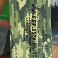 Photo taken at Army Surplus Store by Chrissie C. on 11/19/2011
