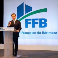 Photo taken at Fédération française du bâtiment by Nicolas Sarkozy on 4/18/2012