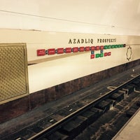 Photo taken at Azadlıq Prospekti Metrostansiyası by Kenan G. on 4/17/2017