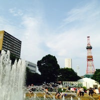 Photo taken at Odori Park by Miyu on 7/19/2015