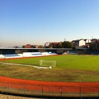 Photo taken at Omladinski stadion | OFK Beograd by Sholle l. on 11/2/2012