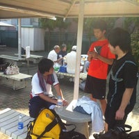 Photo taken at 国立競技場西テニス場 by Kazuya N. on 10/6/2012