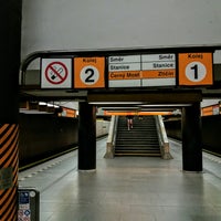 Photo taken at Metro =B= Smíchov Station by Roman L. on 6/17/2017