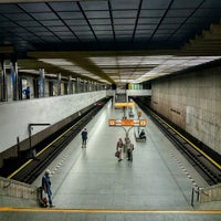Photo taken at Metro =B= Smíchov Station by Roman L. on 6/17/2017