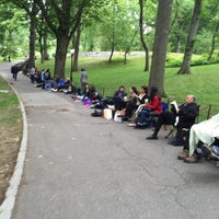 Photo taken at Shakespeare In The Park Line by Alice L. on 6/4/2015