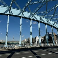 Photo taken at Eitai Bridge by Daiki S. on 2/24/2024