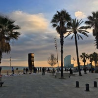 Photo taken at Barceloneta Beach by Miguel Z. on 1/6/2017