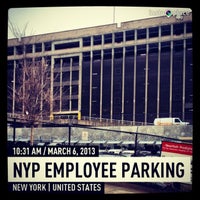 Photo taken at NYP Employee Parking by Manny G. on 3/6/2013
