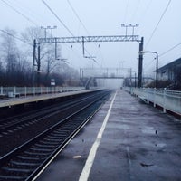 Photo taken at Ж/д станция «Мартышкино» by Polina S. on 11/11/2015