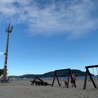 Photo taken at Embaré Beach by Rodrigo D. on 8/25/2019