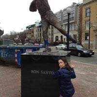 Photo taken at Ron Santo Statue by Lou Cella by Kevin N. on 2/18/2013