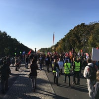 Photo taken at TTIP Demo Berlin by Gilly B. on 10/10/2015