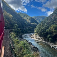Photo taken at Torokko-Arashiyama Station by Joo L. on 10/29/2023