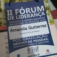 รูปภาพถ่ายที่ FAAP - Fundação Armando Alvares Penteado (Campus SJC) โดย Amanda G. เมื่อ 6/5/2018