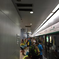 Photo taken at Olympic Sports Center Metro Station by Foodie H. on 9/20/2015