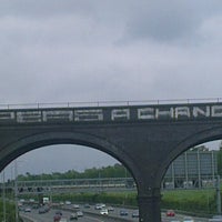 Photo taken at &amp;quot;Give Peas A Chance&amp;quot; Railway Bridge by Charlie B. on 5/18/2013