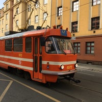 Photo taken at Maniny (tram, bus) by Michal B. on 2/20/2017