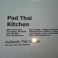 Menu Pad Thai 809 E Karsch Blvd