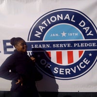 Photo taken at National Day Of Service Tent by Tess on 1/19/2013