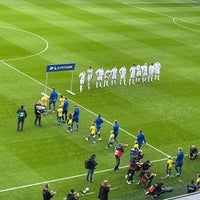 Photo taken at Brøndby Stadion by Brian S. on 10/17/2022