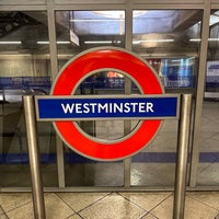 Photo taken at Westminster London Underground Station by Tomáš S. on 12/23/2023