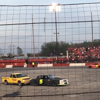 Photo taken at Indianapolis Speedrome by Shannon A. on 4/16/2017
