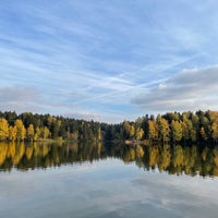 Photo taken at Лесное озеро by Elena M. on 10/3/2021