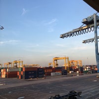 Photo taken at Johor Port container terminal by Shahrihan R. on 6/8/2016