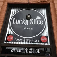 Photo taken at Lucky Slice Pizza by Brian R. on 5/28/2013