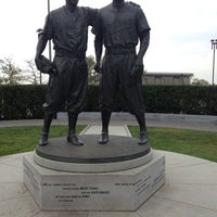 BROOKLYN, NY - APRIL 6: Jackie Robinson And Pee Wee Reese Statue In  Brooklyn In Front Of MCU Ballpark On April 6, 2013. 42 Is An Upcoming 2013  Hollywood Film About Baseball