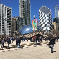 Photo taken at Cloud Gate by Anish Kapoor (2004) by Stu K. on 4/28/2018