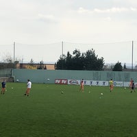 Photo taken at Fotbalové hřiště Xaverov by Tim B. on 4/15/2018