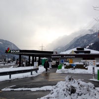 Photo taken at Gotthard Raststätte by Ville R. on 2/8/2015