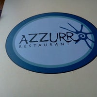 Photo taken at Azzurro Restaurant by Adolfo E. on 10/28/2012