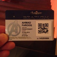 Photo taken at S.T.A.T.I.O.N. (The Avengers Exhibition) by Farooq A. on 8/10/2014