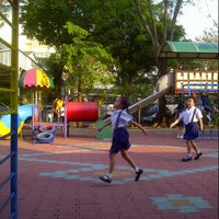 Photo taken at Rajinibon School Playground by Aui R. on 2/12/2013