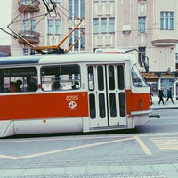 Photo taken at Krymská (tram, bus) by Filip on 12/31/2019