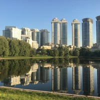 Photo taken at Мосфильмовский пруд by Максим А. on 7/27/2021