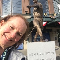 Photo taken at Ken Griffey Jr statue by Beth H. on 4/14/2017