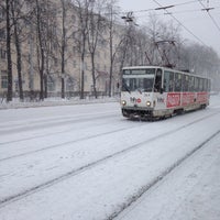 Photo taken at Остановка «Уральский федеральный университет» by Alexandra S. on 1/21/2016