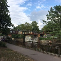 Photo taken at Alte Eisenbahnbrücke (Görlitzer Brücke) by X X. on 7/19/2019
